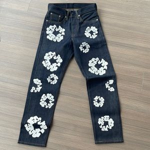 Denim Tears Japanese Raw Denim Indigo Mens JEANS ONLY Excellent Cond Size 27x30